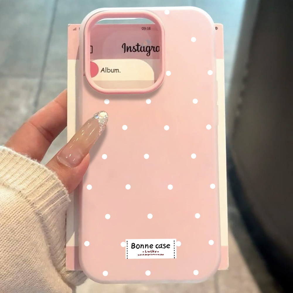 Samsung Galaxy A55 - Funda con diseño de lunares franceses