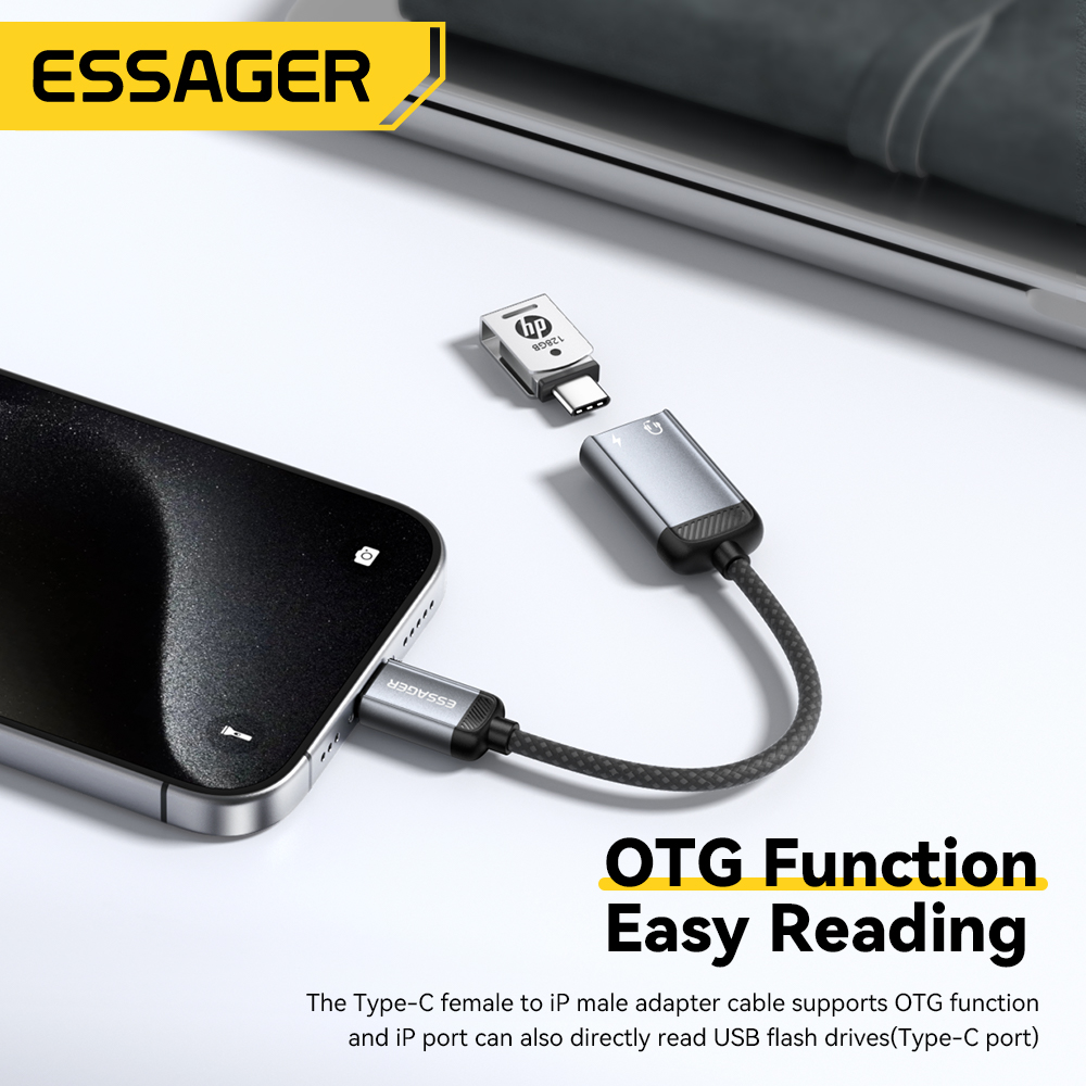 Essager-C Cable adaptador de A - Wired Earphone Lightning reseña y precio